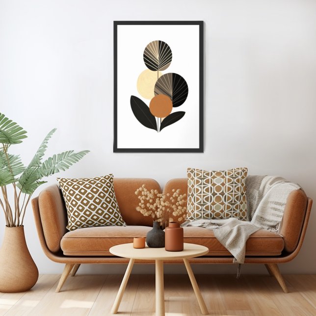 Poster Floral rétro vintage (Unleash your inner art enthusiast with Wild on Flowers gallery quality Giclee print artwork poster. )