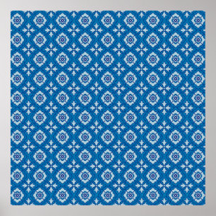 Poster Floral sans couture motif, arrière - plan Art nouv