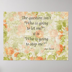 Poster Floral Stop Me