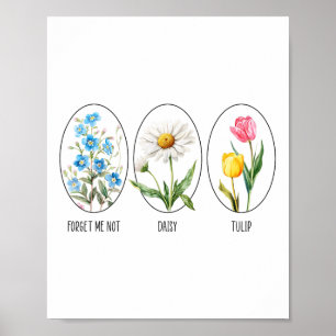 Poster Floral subtil 8647 Trump Fleurs Oubliez-Moi Pas Da