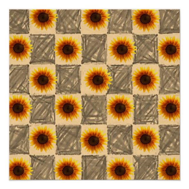Poster floral Tournesol (Devant)