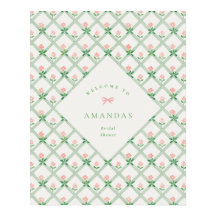 Floral Trellis Garden Party Welcome Bridal Shower