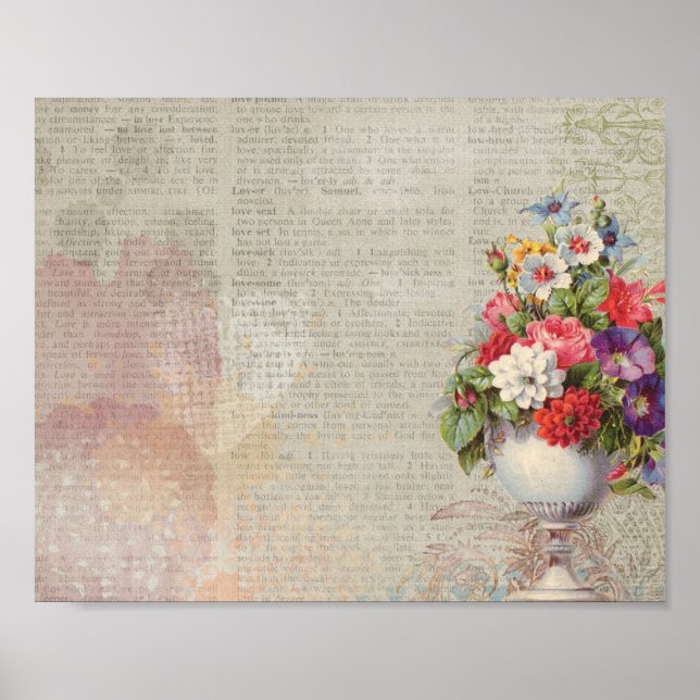 Poster Floral victorien (Devant)