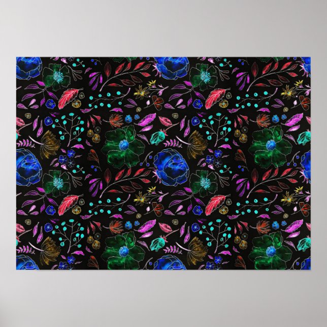 Poster Floral vintage (Devant)