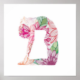 Poster Floral Yoga