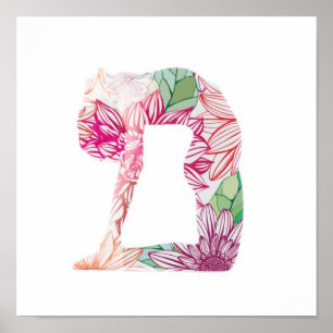 Poster Floral Yoga