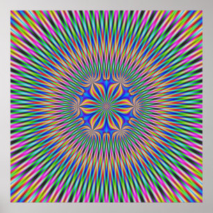 Poster florales Motiv in Farbe