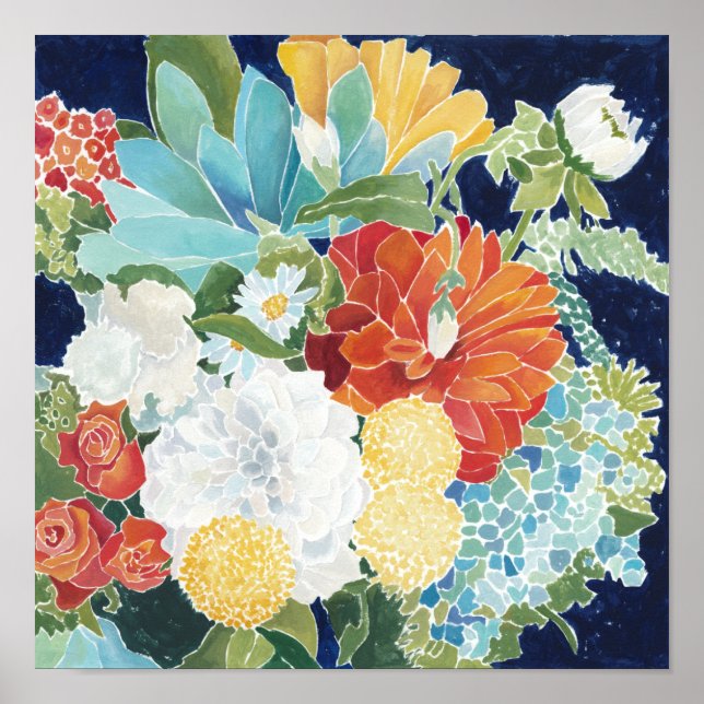 Poster Florals de minuit III (Devant)