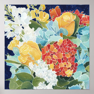 Poster Florals II de minuit