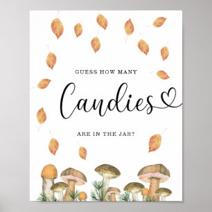 Poster Flore automnale devinez combien de bonbons