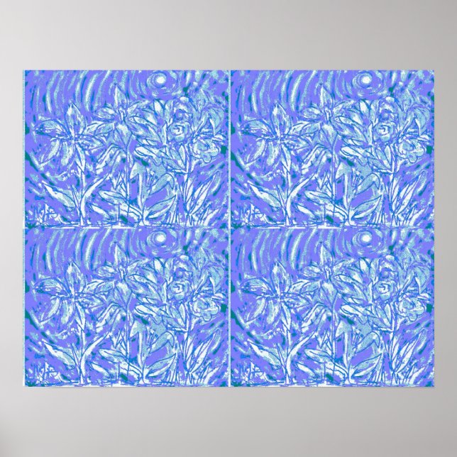 Poster Flore bleue 1 (Devant)