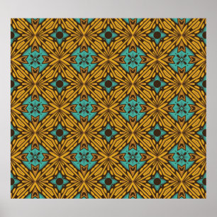 Poster Flore classique : Motif Vintage intemporel.
