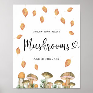 Poster Flore d'automne devine combien de champignons
