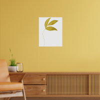 Flore minimaliste Feuille or
