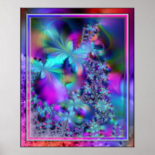 Poster Flore papillon Variante 2