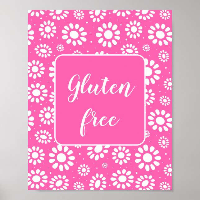 Poster Flore rose sans gluten (Devant)