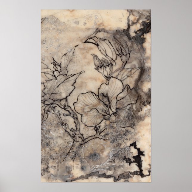 Poster Flore tatouée I (Devant)