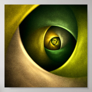 Poster Flore verte Florale moderne Art Abstrait Motif #23