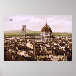 Poster Florence à la fin du 19ème siècle