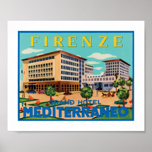 Poster Florence Grand Hotel Mediterraneo (Devant)