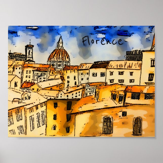 Poster Florence Italie (Devant)