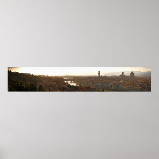 Poster Florence Italie au coucher du soleil
