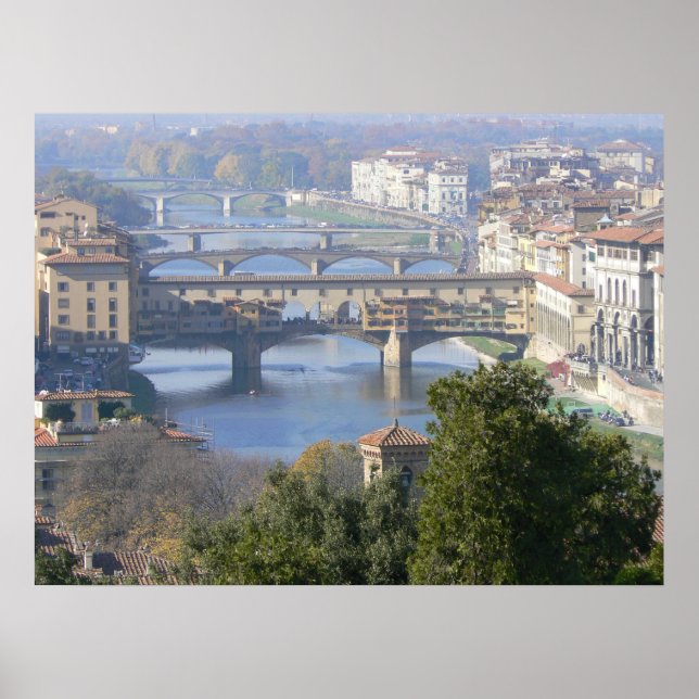 Poster Florence, Italie vue depuis la Piazza Michelangelo (Devant)