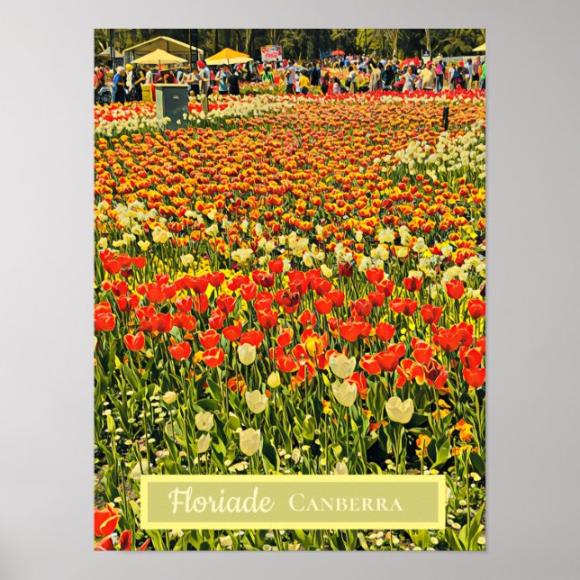 Poster Floriade Canberra festival de fleurs imprimé voyag (Devant)