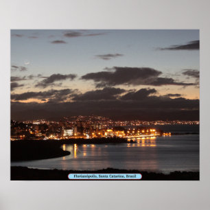 Poster Florianópolis, Père Noël Catarina, Brésil