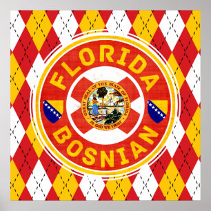 Poster Floride Artwork américain bosniaque