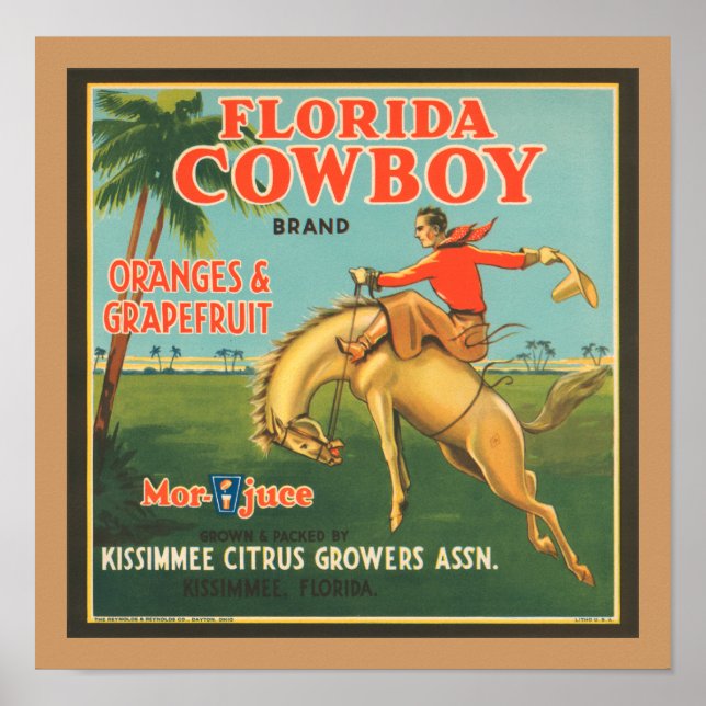 Poster Floride Cowboy (Devant)