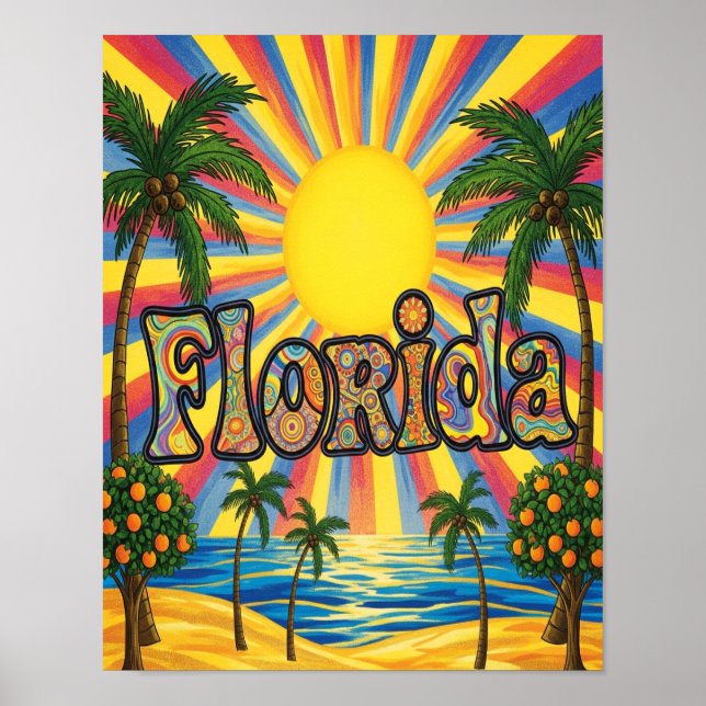 Poster Floride des années 60 (Devant)