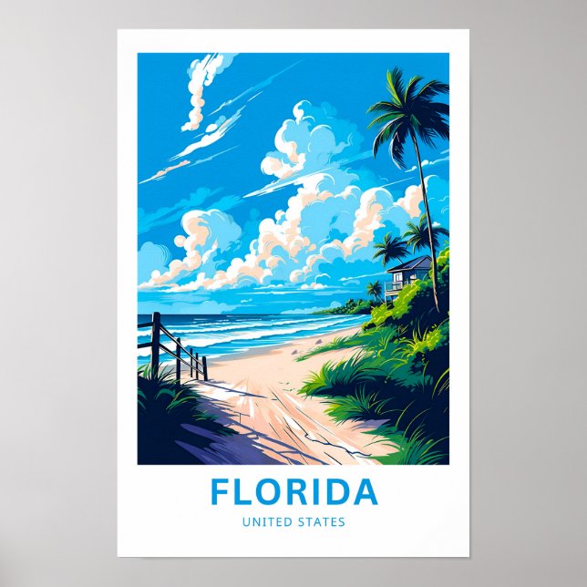 Poster Floride États-Unis (Devant)