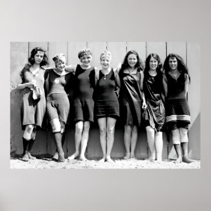 Poster Floride Spring Break Beautés de bain 1920