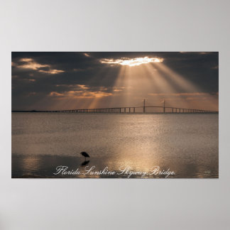 Poster Floride Sunshine Skyway Bridge Imprimer