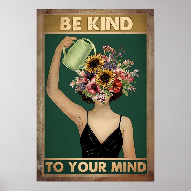 Poster "Floroming Mind Art - Floral Mental Wellness (Devant)