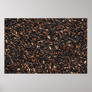 Poster Flots de haricots noirs et bruns