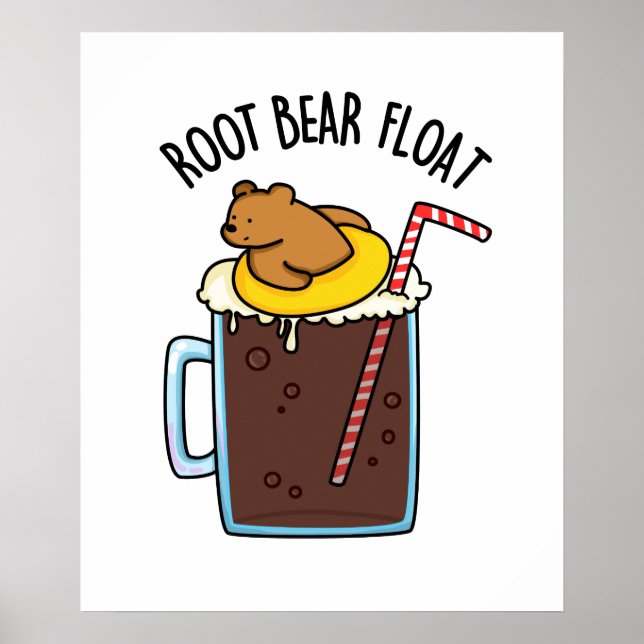 Poster Flotte de l'ours racine Funny Root Beer Pun (Devant)