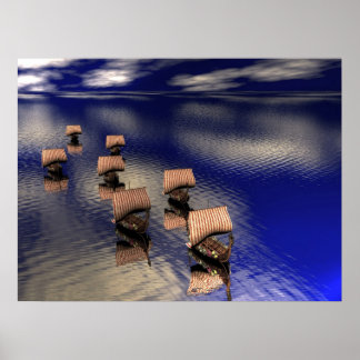 Poster Flotte viking