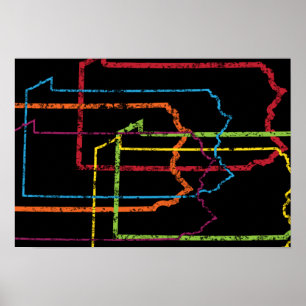 Poster flou de fierté pennsylvanie