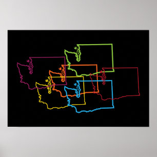 Poster flou de la fierté de washington