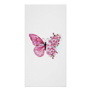 Poster Flower Butterfly