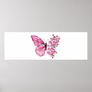 Poster Flower Butterfly