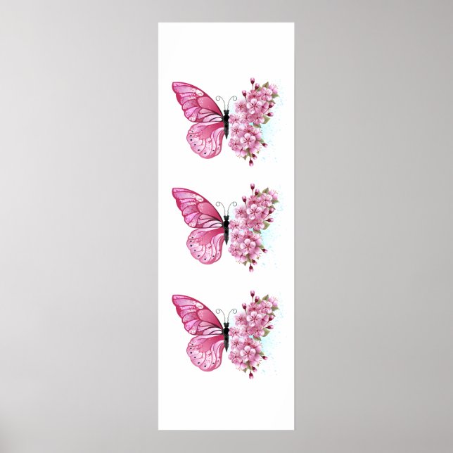 Poster Flower Butterfly (Devant)