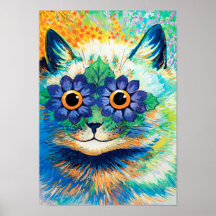 Poster Flower Eyes Chat, Louis Wain