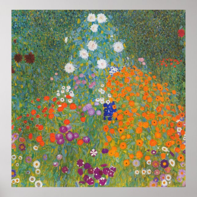 Poster Flower Garden by Gustav Klimt (Devant)