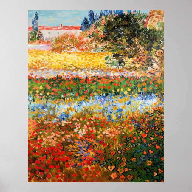 Poster "Flower Garden" Vincent de Gogh. (Devant)
