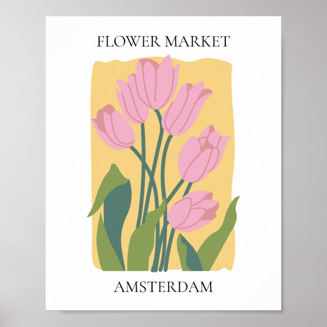 Poster Flower Market Editable Amsterdam (Devant)