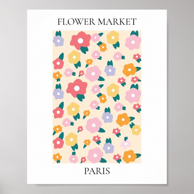 Poster Flower Market Editable Paris (Devant)