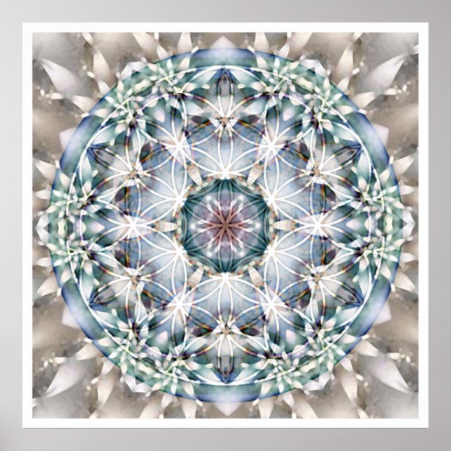 Poster Flower of Life Mandala 1 (Devant)